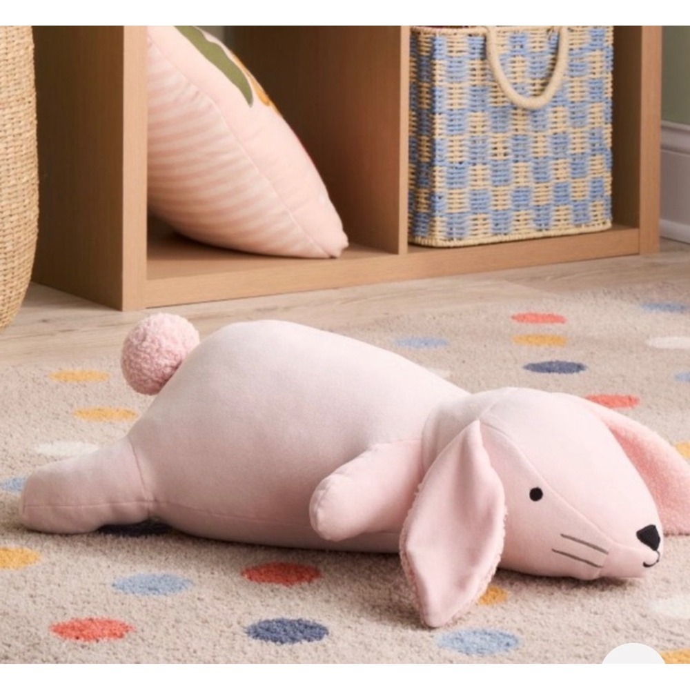 Pillowfort Pink Bunny Weighted Plush Stuffed Animal Sensory Toy 3lb Floppy Ear